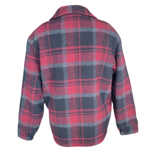 Woolrich Sherpa Fleece Lined Wool Blend Plaid Vintage Jacket Men’s Medium - Picture 5 of 6